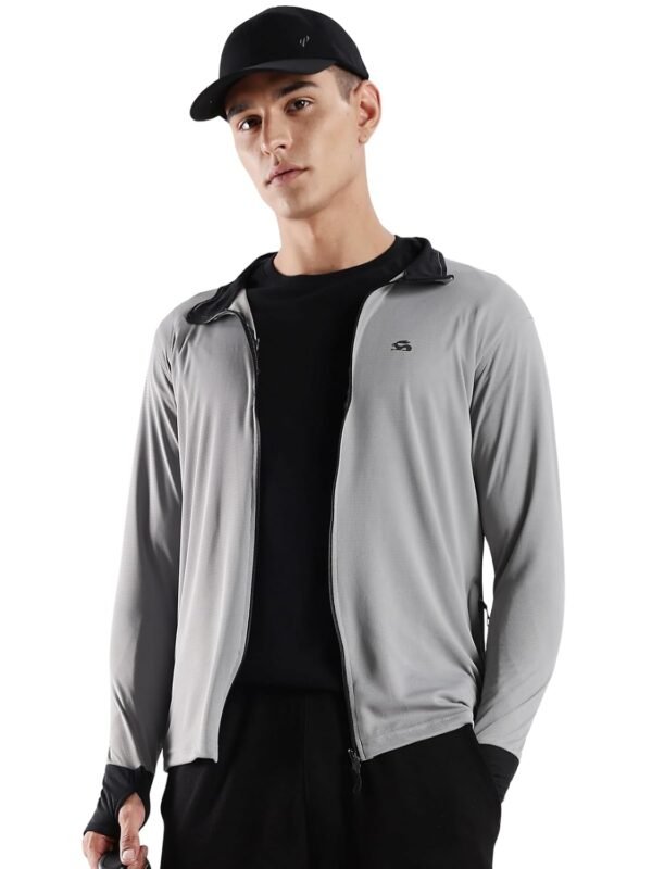 ADRO Sunscreen Jacket for Men UV Sun Advanced Protection Running Jackets For Men Biker Jackets with Zipper Sports jacket for men