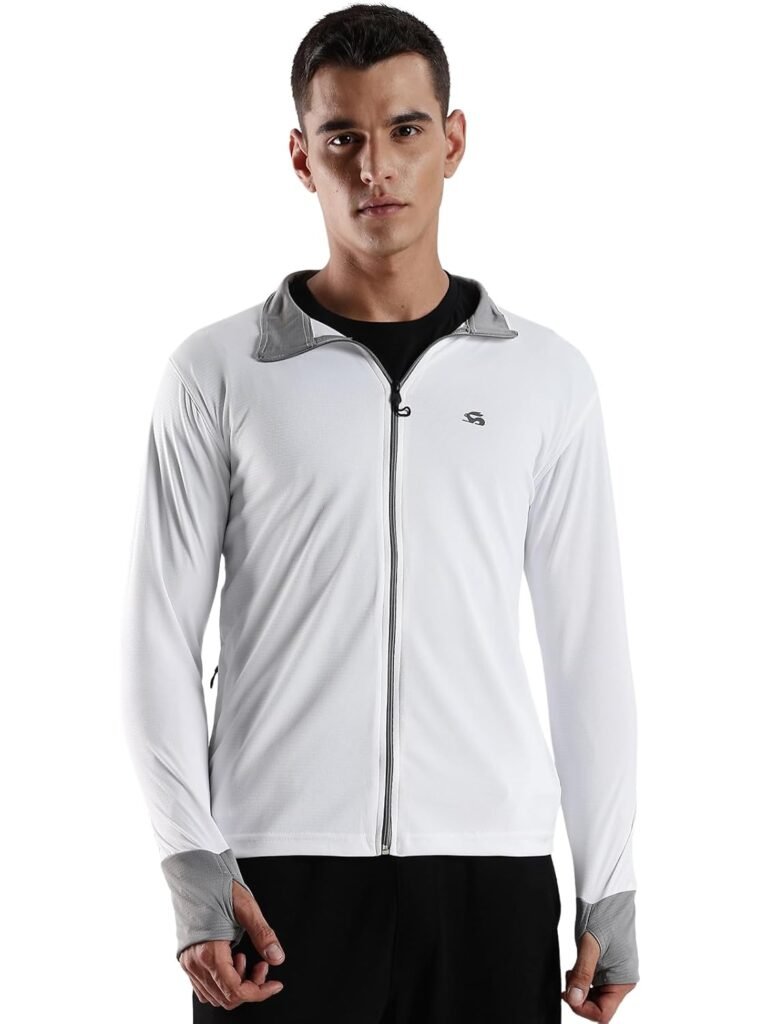 ADRO Sunscreen Jacket for Men UV Sun Advanced Protection Running Jackets For Men Biker Jackets with Zipper Sports jacket for men