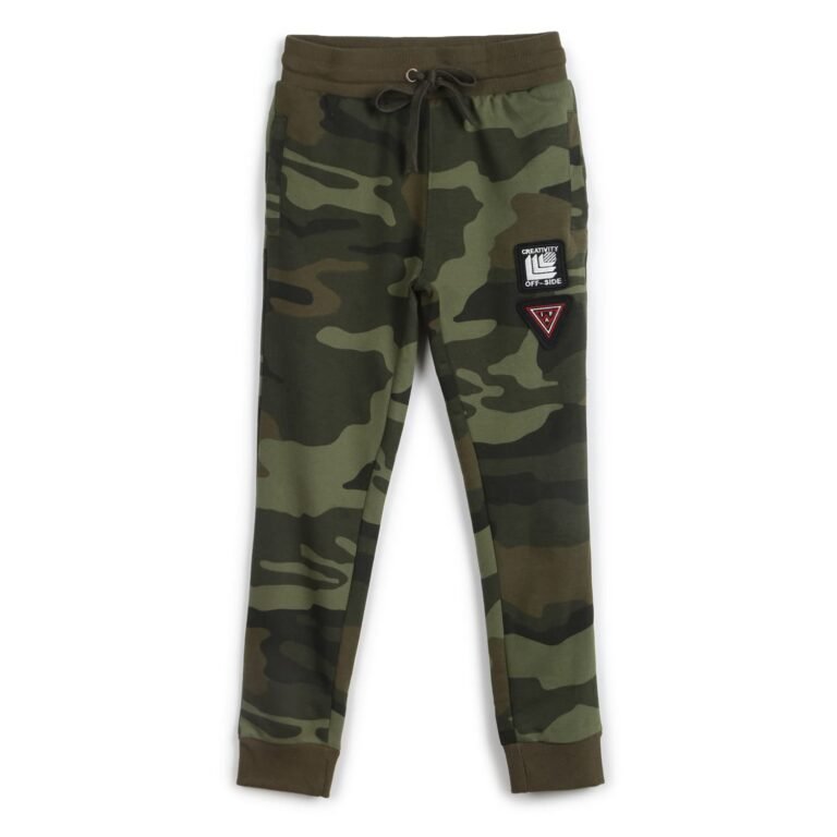 Alan Jones Clothing Boy's Regular Fit Mid Rise Cotton Blend Track Pant