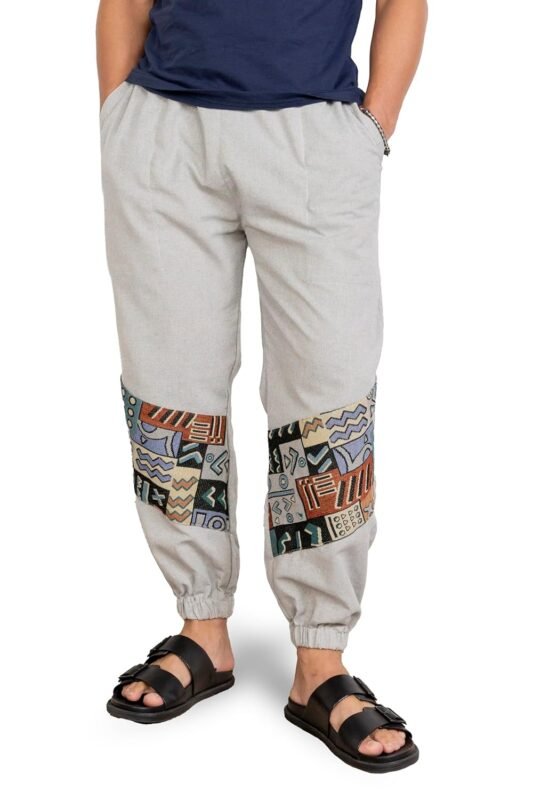 Aatman One Size Eco-Friendly Yippy Harem Pants for Men's Cotton Hippie Boho Baggy Style Yoga Pajama Jogger Pant with Pockets | Fits Waist Size 28 to 38 Inches